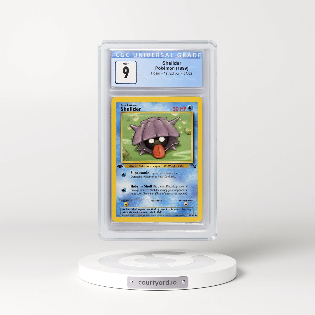 1999 Fossil #54/62 Shellder - 1st Edition 1st Edition (CGC 9 MINT)