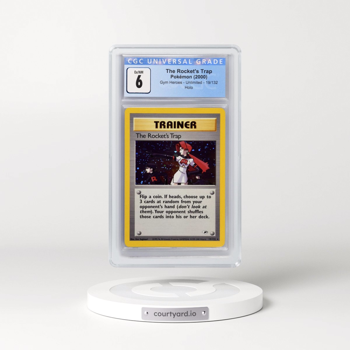 2000 Gym Heroes #19/132 The Rocket's Trap - Holo (CGC 6 EX-NM)