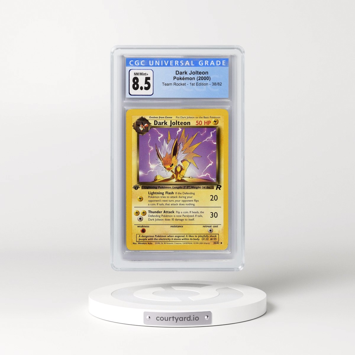 2000 Team Rocket #38/82 Dark Jolteon - 1st Edition 1st Edition (CGC 8.5 NM-MT+)