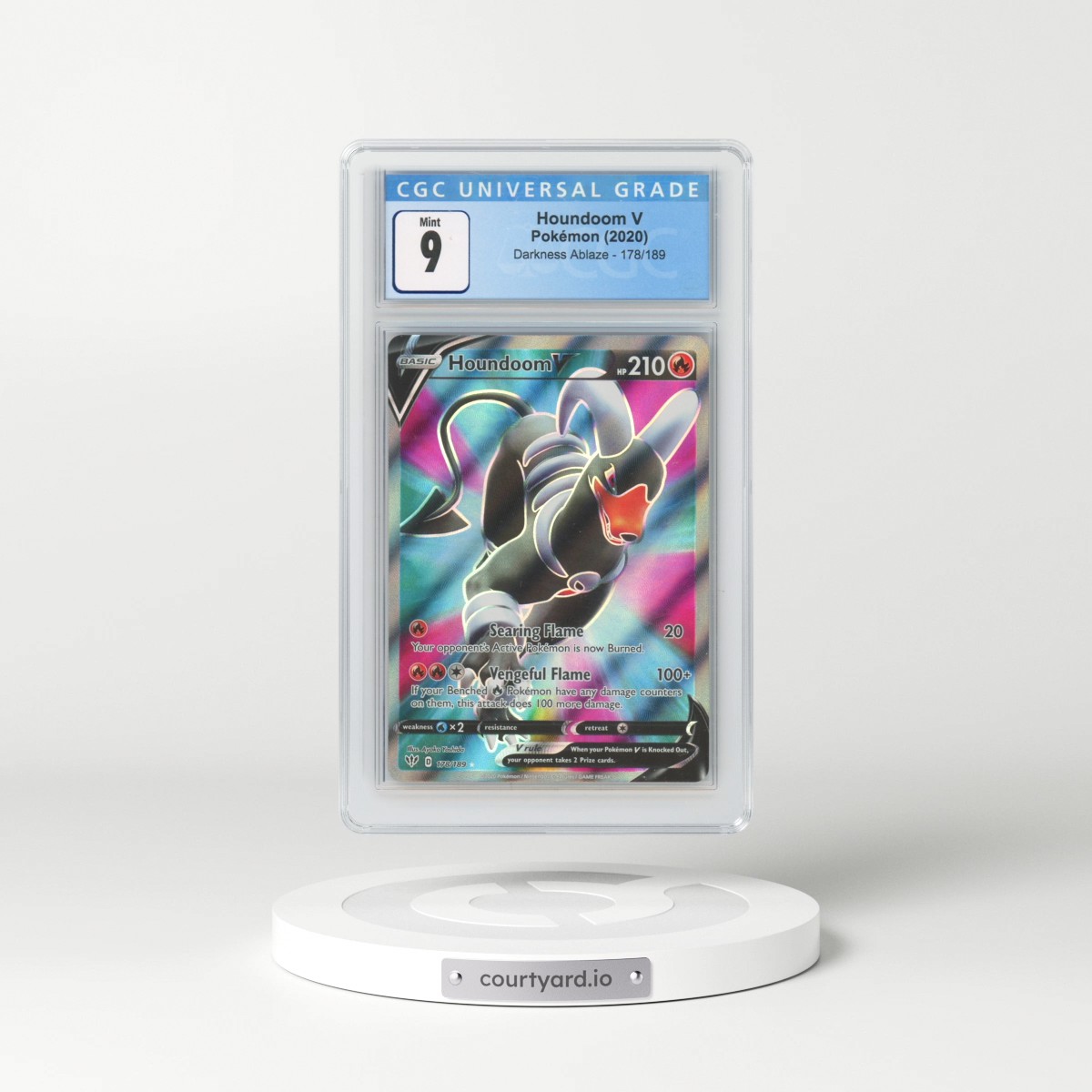2020 Darkness Ablaze #178/189 Houndoom V - Holo (CGC 9 MINT)