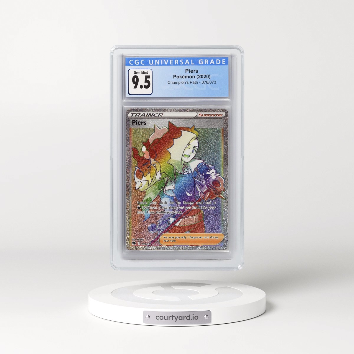 2020 Champion's Path Piers - Rainbow Rare Holo #078/073 CGC 10