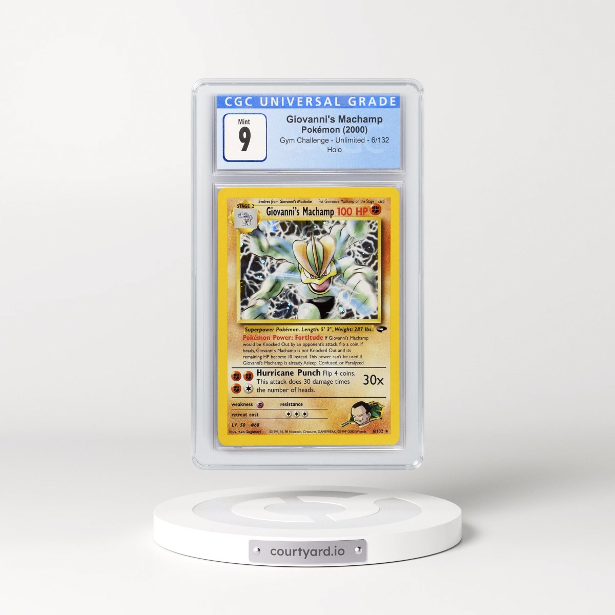 2000 Gym Challenge #6/132 Giovanni's Machamp - Holo (CGC 9 MINT)