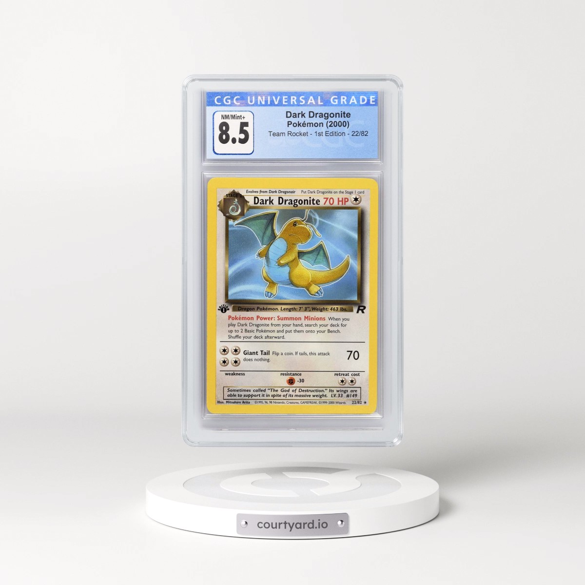 2000 Team Rocket #22/82 Dark Dragonite - 1st Edition 1st Edition (CGC 8.5 NM-MT+)