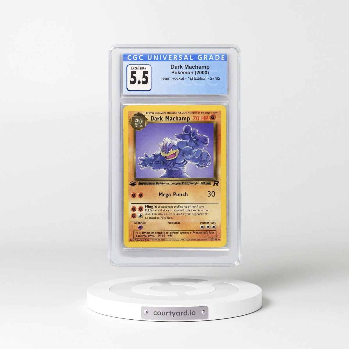 2000 Team Rocket #27/82 Dark Machamp - 1st Edition 1st Edition (CGC 5.5 EX+)