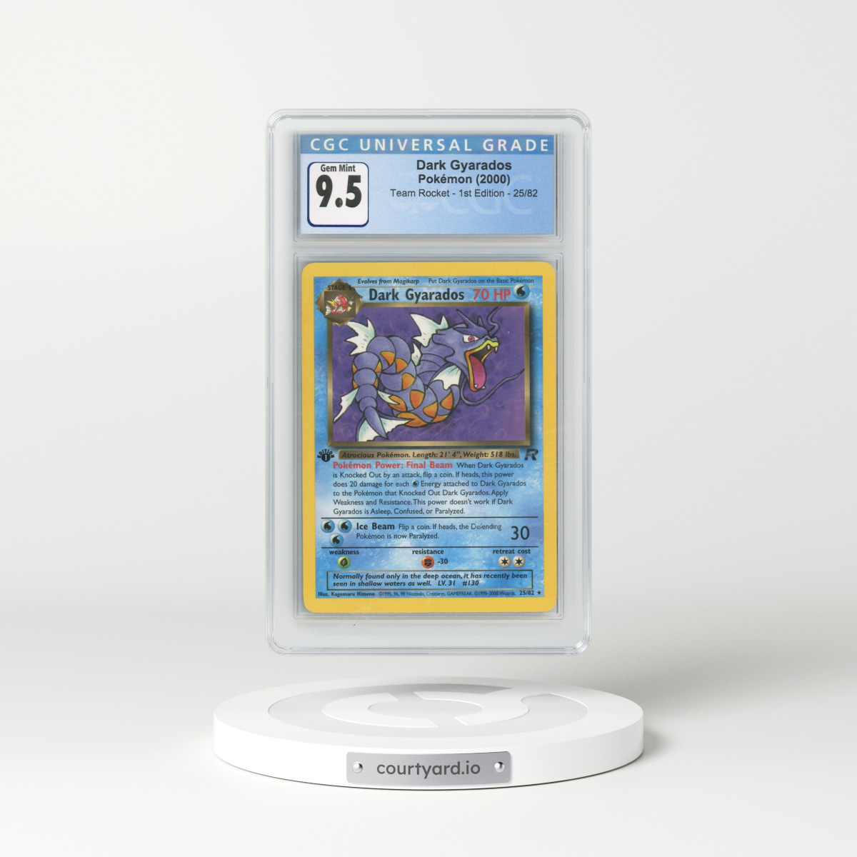 2000 Team Rocket #25/82 Dark Gyarados - 1st Edition 1st Edition (CGC 10 GEM MINT)