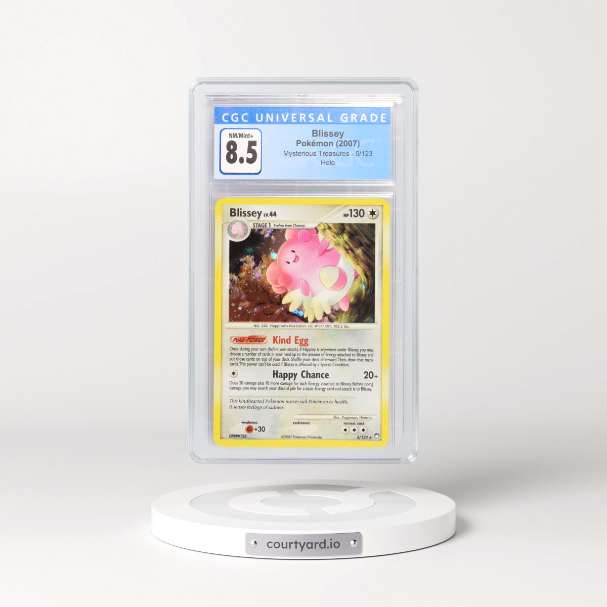2007 Mysterious Treasures #5/123 Blissey - Holo (CGC 8.5 NM-MT+)