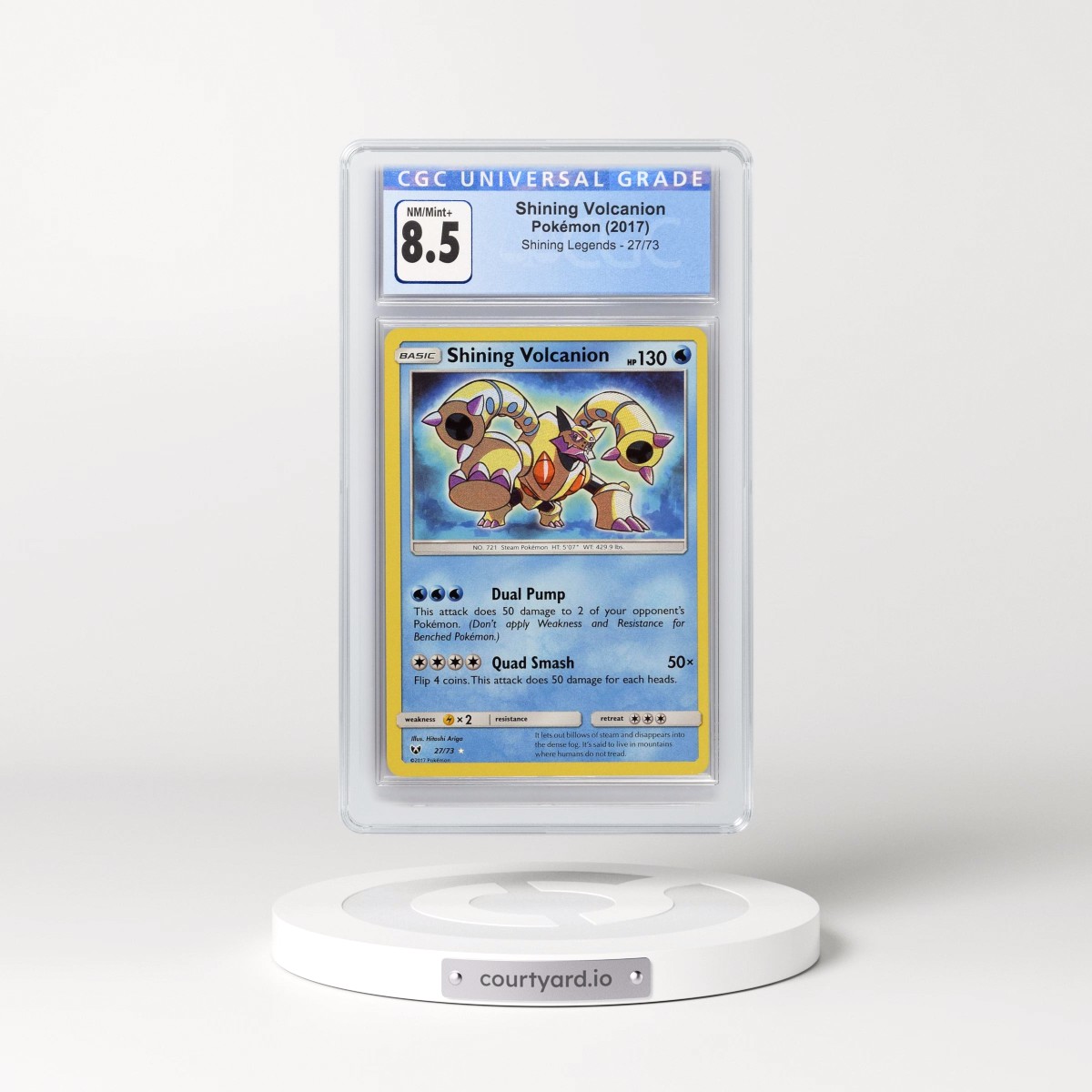 2017 Shining Legends #27/73 Shining Volcanion - Holo (CGC 8.5 NM-MT+)