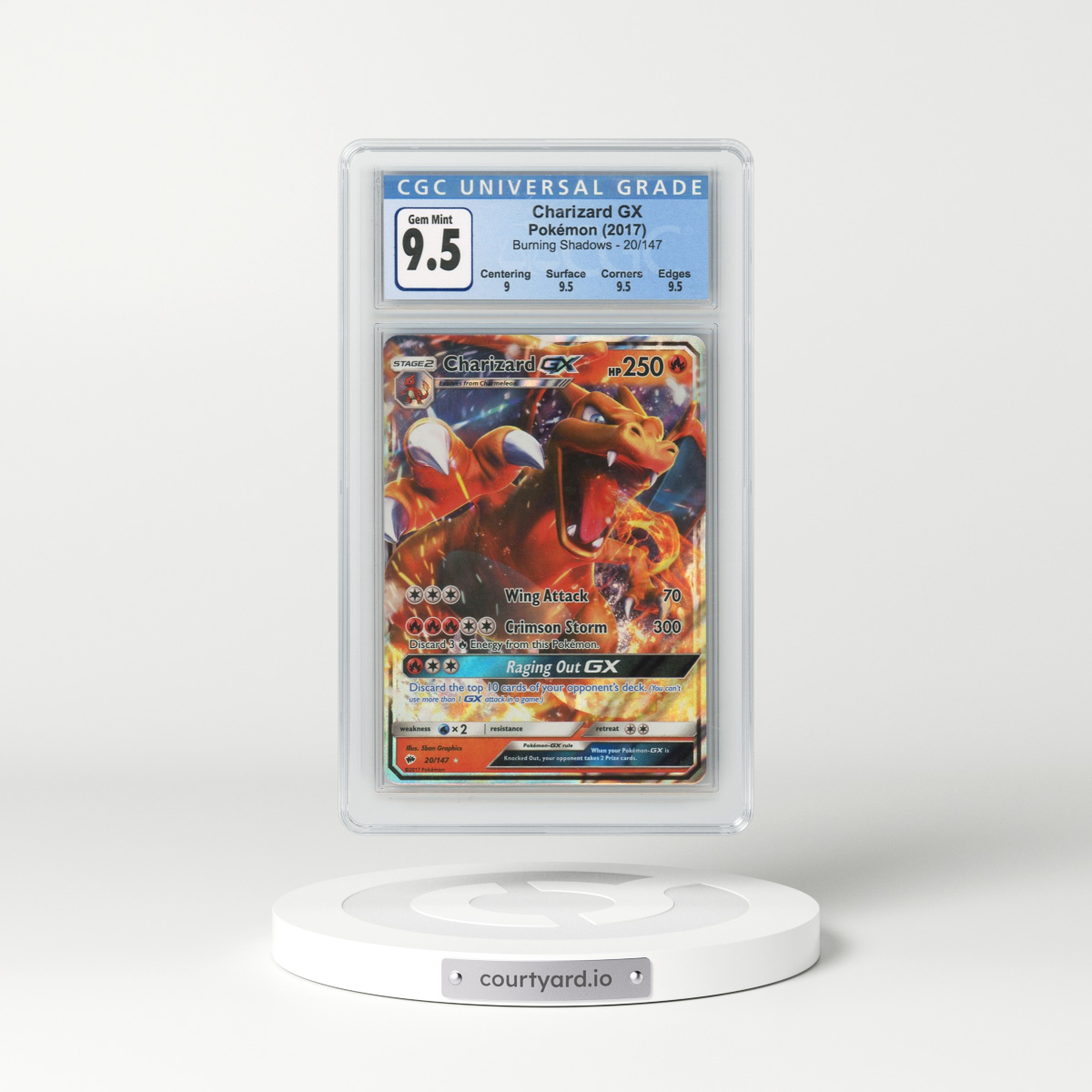 2017 Burning Shadows #20/147 Charizard GX - Holo (CGC 10 GEM MINT)