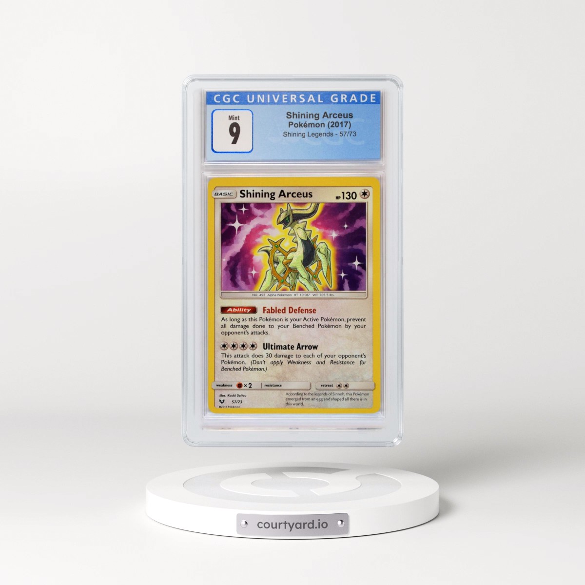 2017 Shining Legends #57/73 Shining Arceus - Holo (CGC 9 MINT)