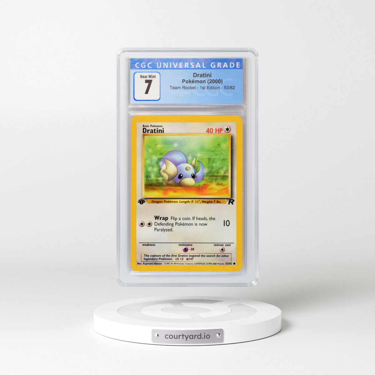 2000 Team Rocket #53/82 Dratini - 1st Edition 1st Edition (CGC 7 NM)
