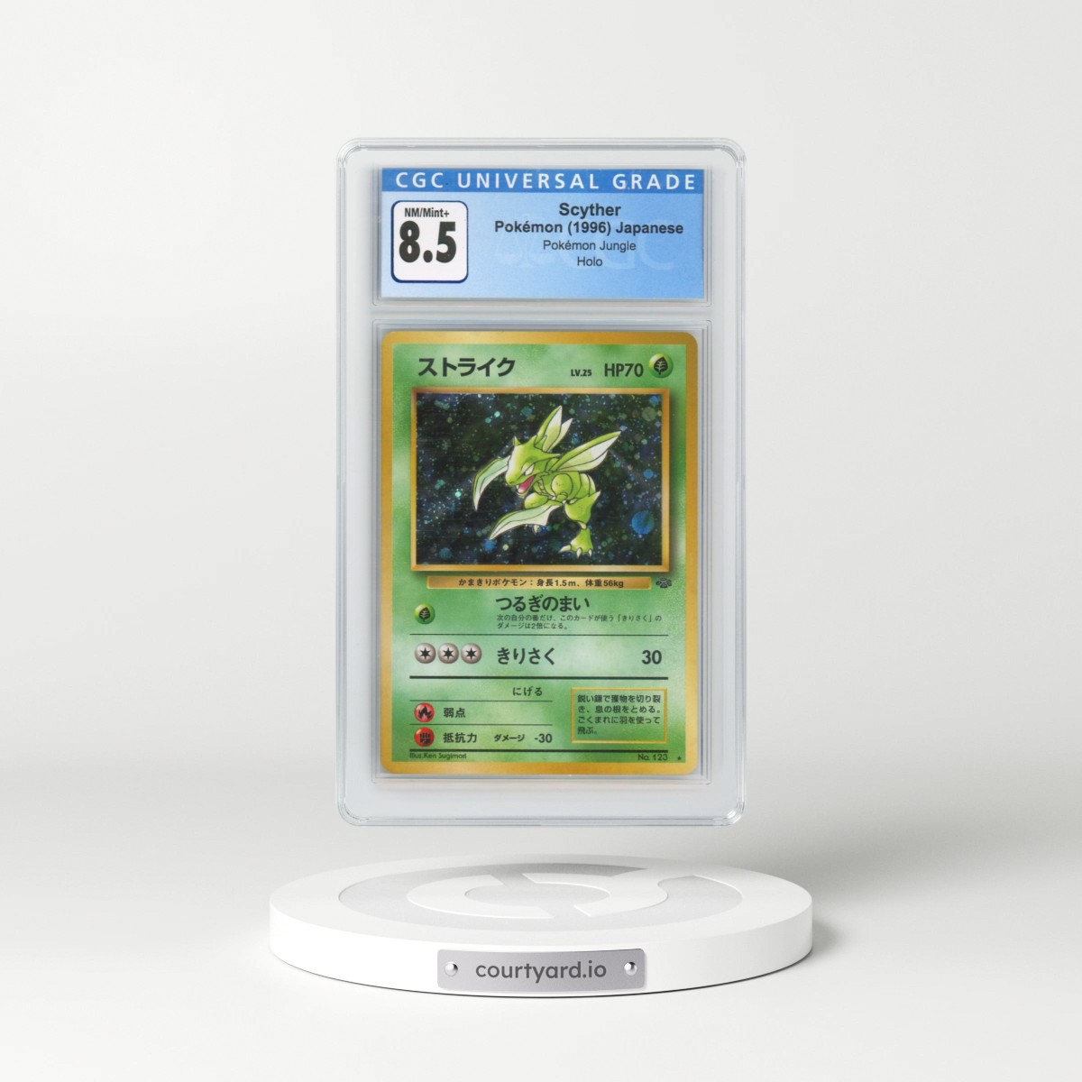 1997 Pokémon Jungle #123 Scyther - Holo (CGC 8.5 NM-MT+)