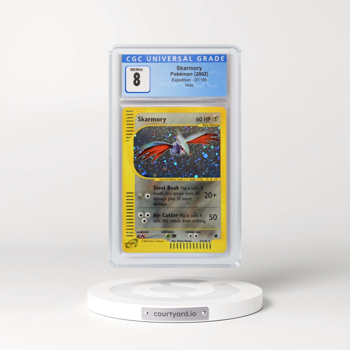2002 Expedition #27/165 Skarmory - Holo (Gold E-Reader Logo) (CGC 8 NM-MT)