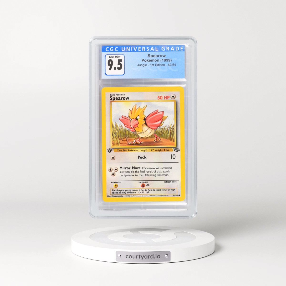 1999 Jungle #62/64 Spearow - 1st Edition 1st Edition (CGC 10 GEM MINT)