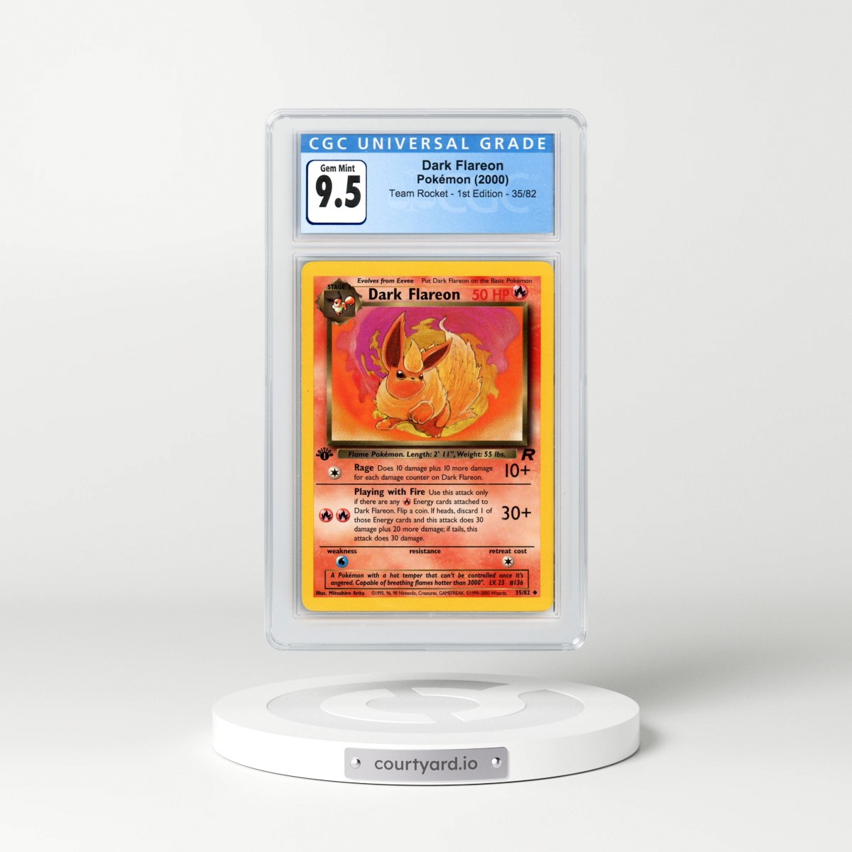 2000 Team Rocket #35/82 Dark Flareon - 1st Edition 1st Edition (CGC 10 GEM MINT)