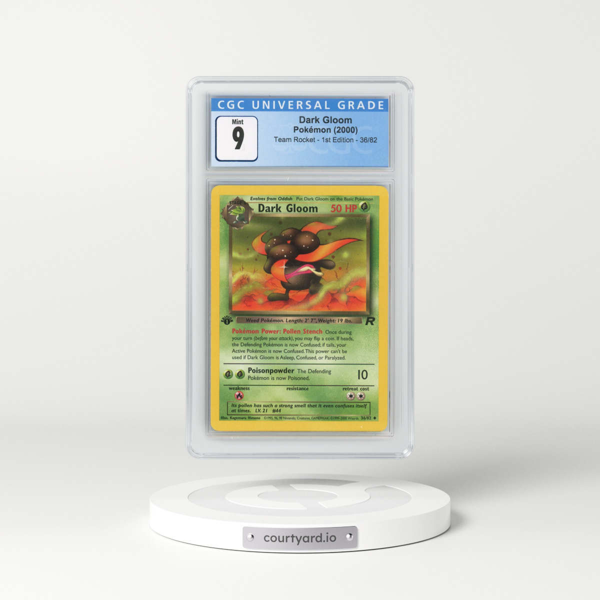 2000 Team Rocket #36/82 Dark Gloom - 1st Edition 1st Edition (CGC 9 MINT)