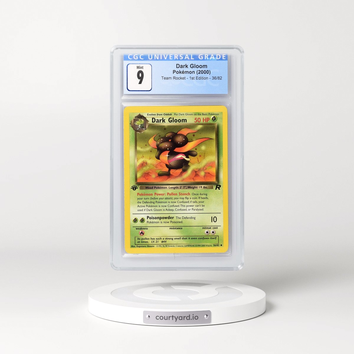 2000 Team Rocket #36/82 Dark Gloom - 1st Edition 1st Edition (CGC 9 MINT)