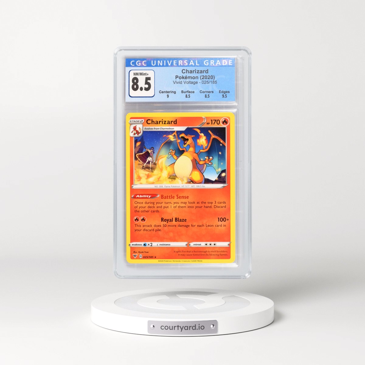 2020 Vivid Voltage #025/185 Charizard (CGC 8.5 NM-MT+)