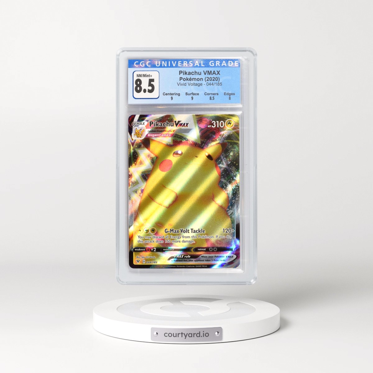 2020 Vivid Voltage #044/185 Pikachu VMAX - Holo (CGC 8.5 NM-MT+)