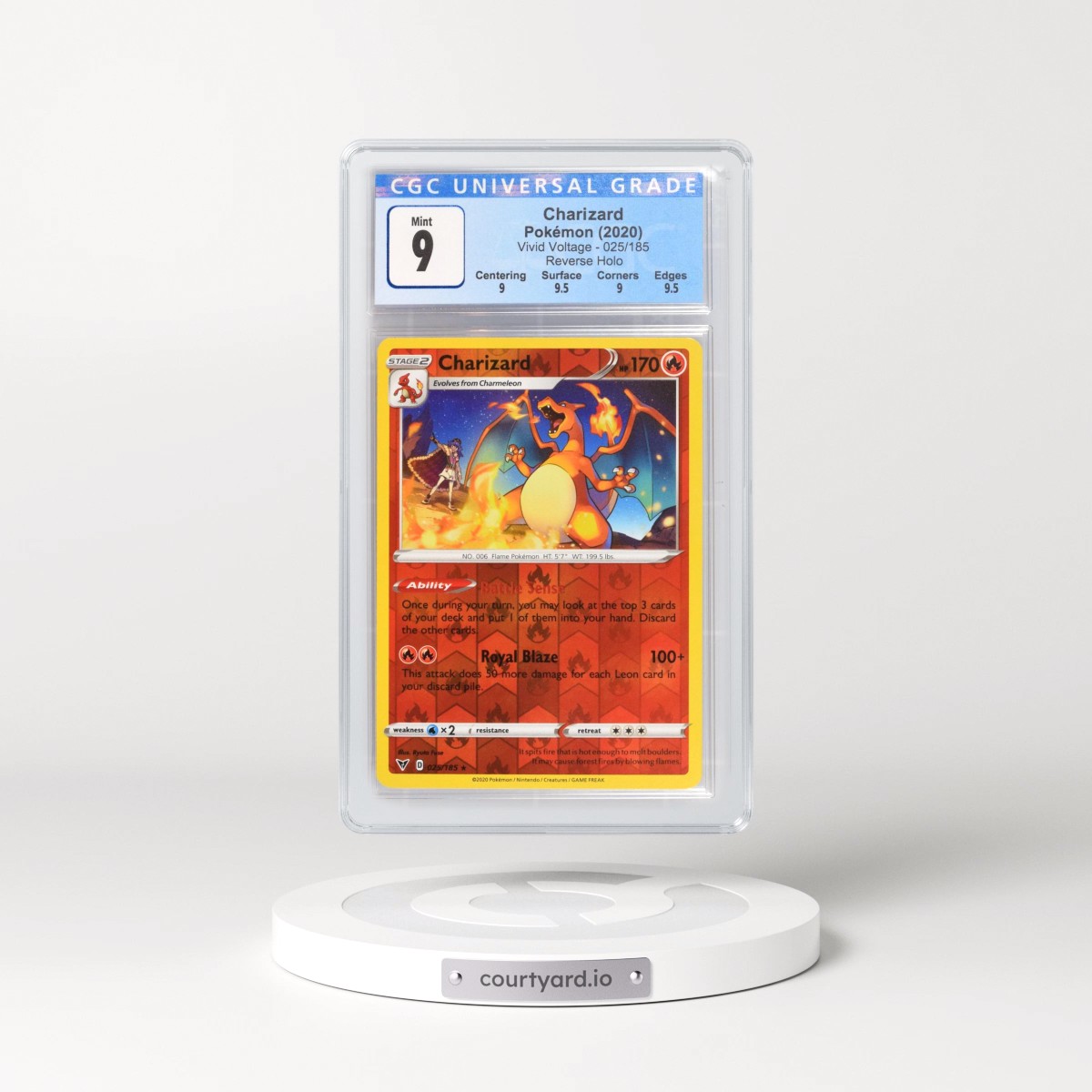 2020 Vivid Voltage #025/185 Charizard - Reverse Holo (CGC 9 MINT)