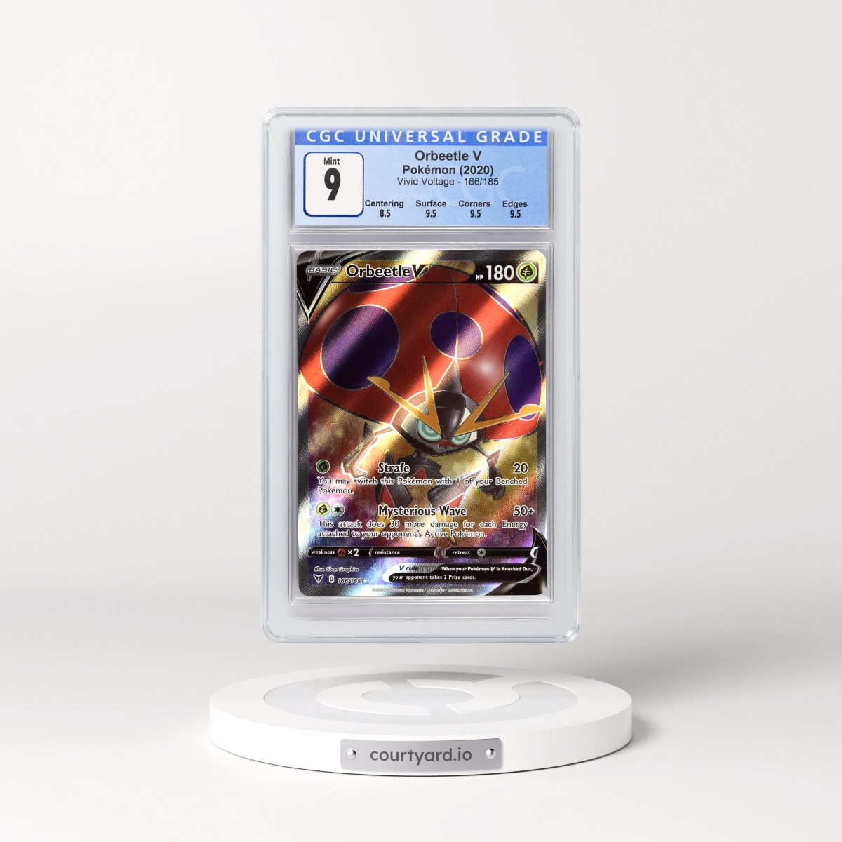 2020 Vivid Voltage #166/185 Orbeetle V - Ultra Rare Holo (CGC 9 MINT)