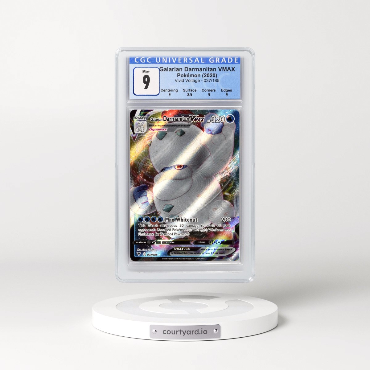 2020 Vivid Voltage #037/185 Galarian Darmanitan VMAX - Holo (CGC 9 MINT)