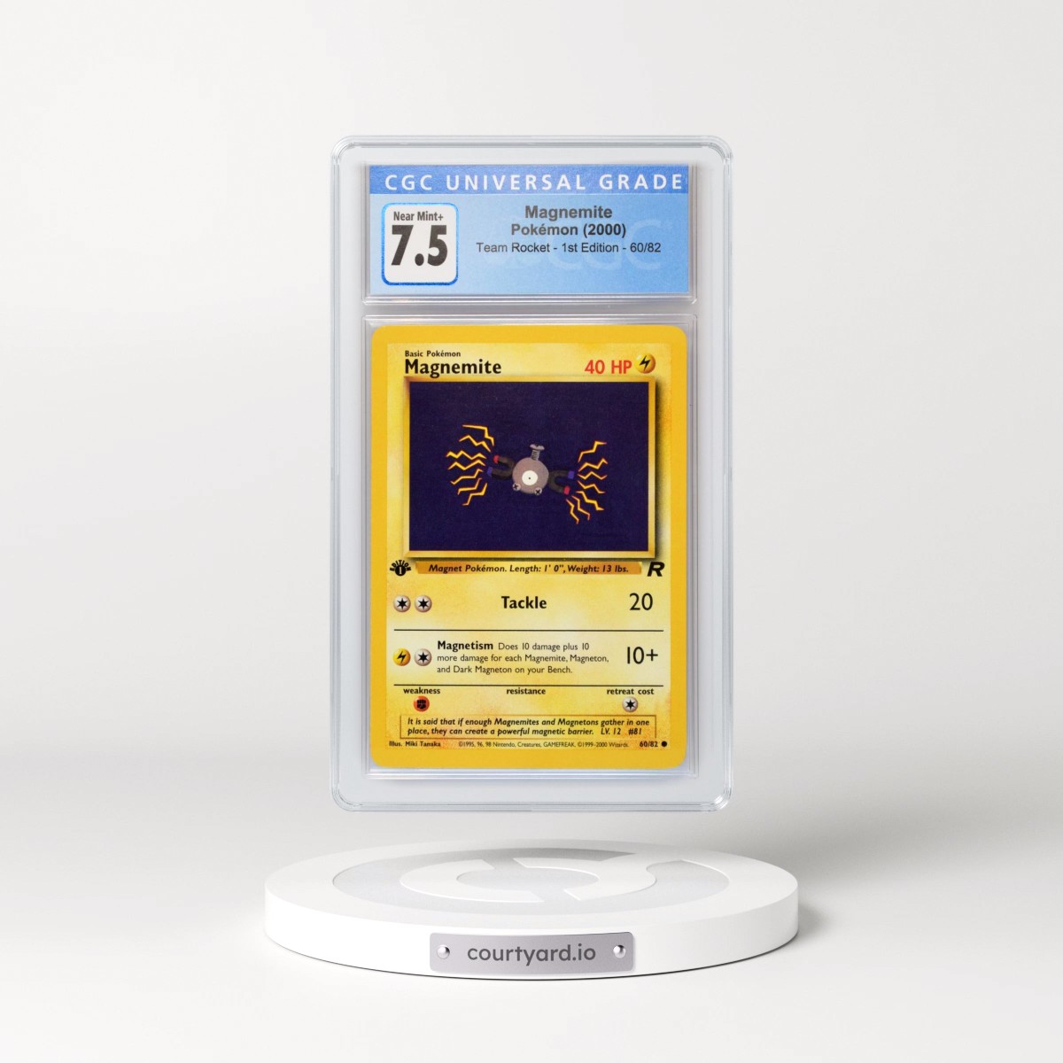 2000 Team Rocket #60/82 Magnemite - 1st Edition 1st Edition (CGC 7.5 NM+)