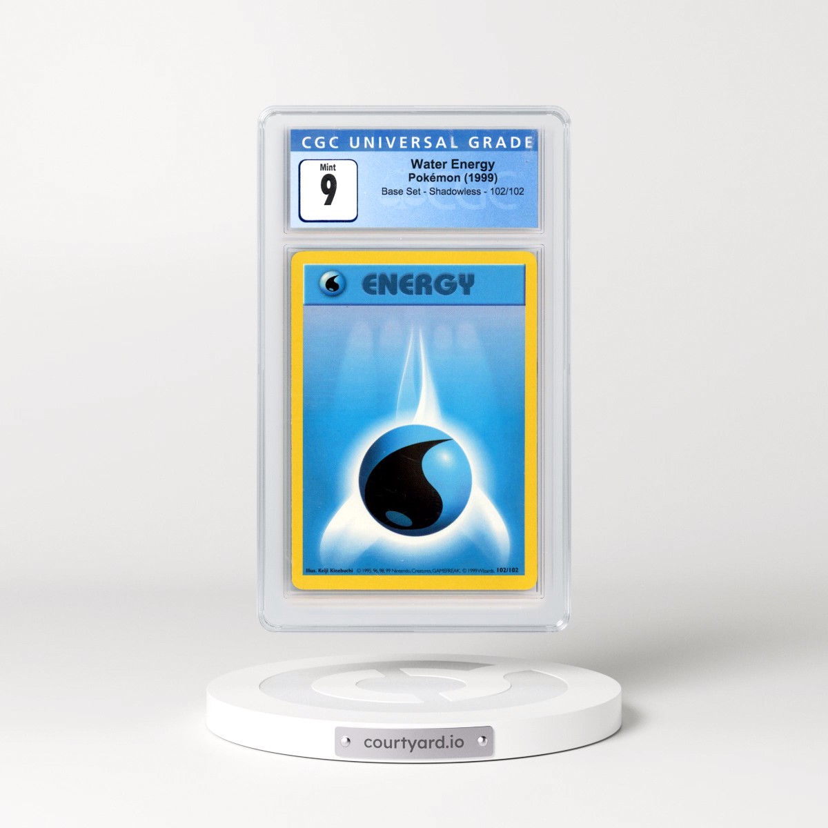 1999 Base Set #102/102 Water Energy - Shadowless Shadowless (CGC 9 MINT)