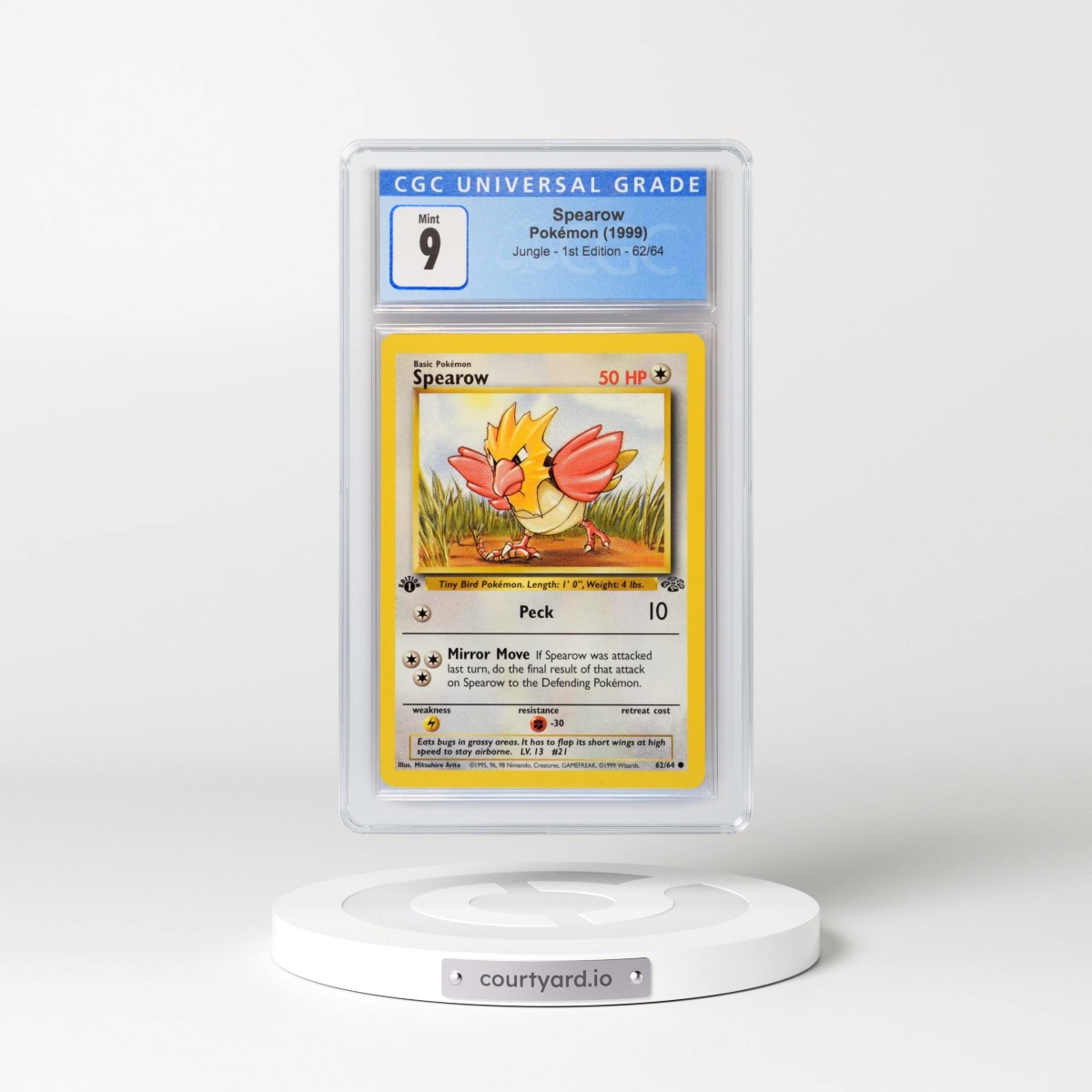 1999 Jungle #62/64 Spearow - 1st Edition 1st Edition (CGC 9 MINT)