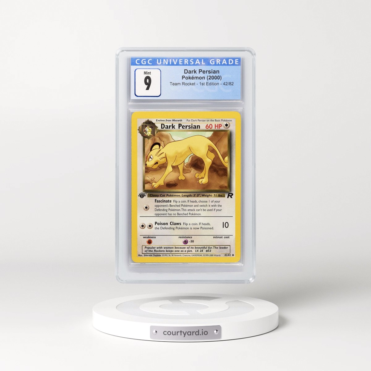 2000 Team Rocket #42/82 Dark Persian - 1st Edition 1st Edition (CGC 9 MINT)