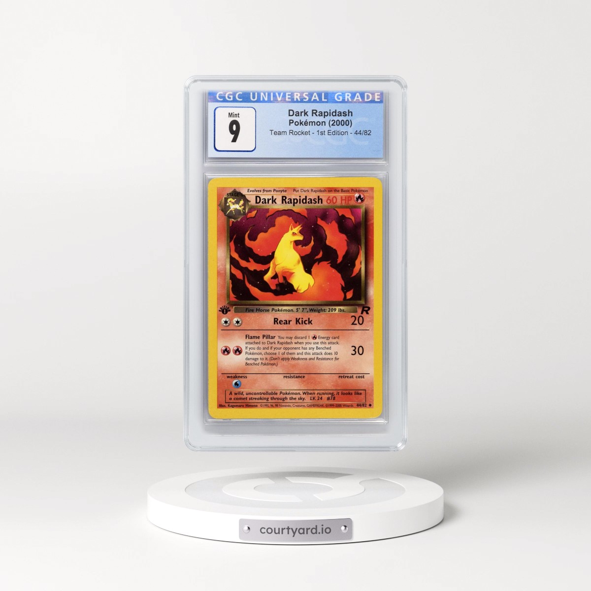 2000 Team Rocket #44/82 Dark Rapidash - 1st Edition 1st Edition (CGC 9 MINT)