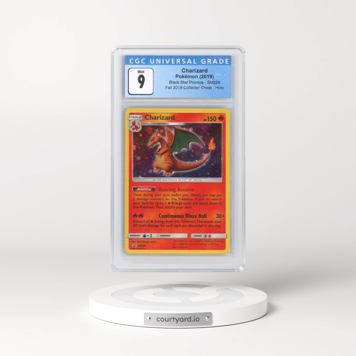 2016 Black Star Promos - Sun & Moon #SM226 Charizard - Holo Fall 2019 Collector Chest (CGC 9 MINT)