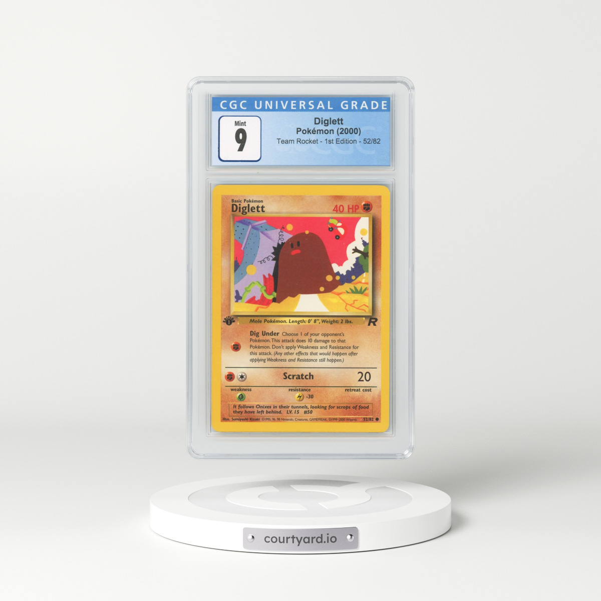 2000 Team Rocket #52/82 Diglett - 1st Edition 1st Edition (CGC 9 MINT)