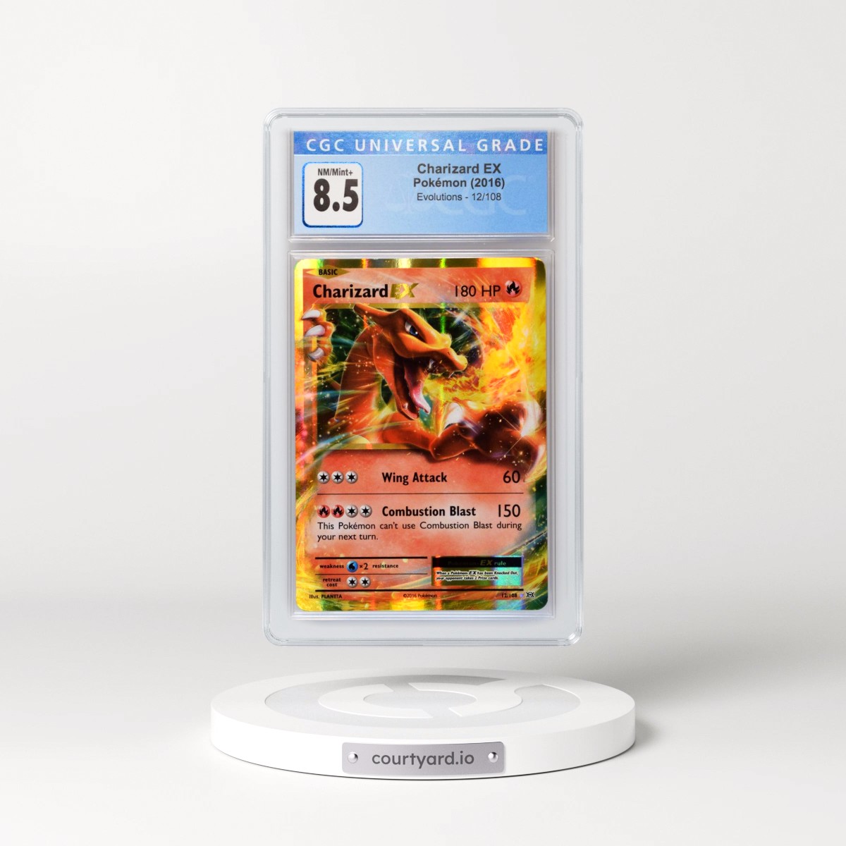 2016 Evolutions #12/108 Charizard EX - Holo (CGC 8.5 NM-MT+)