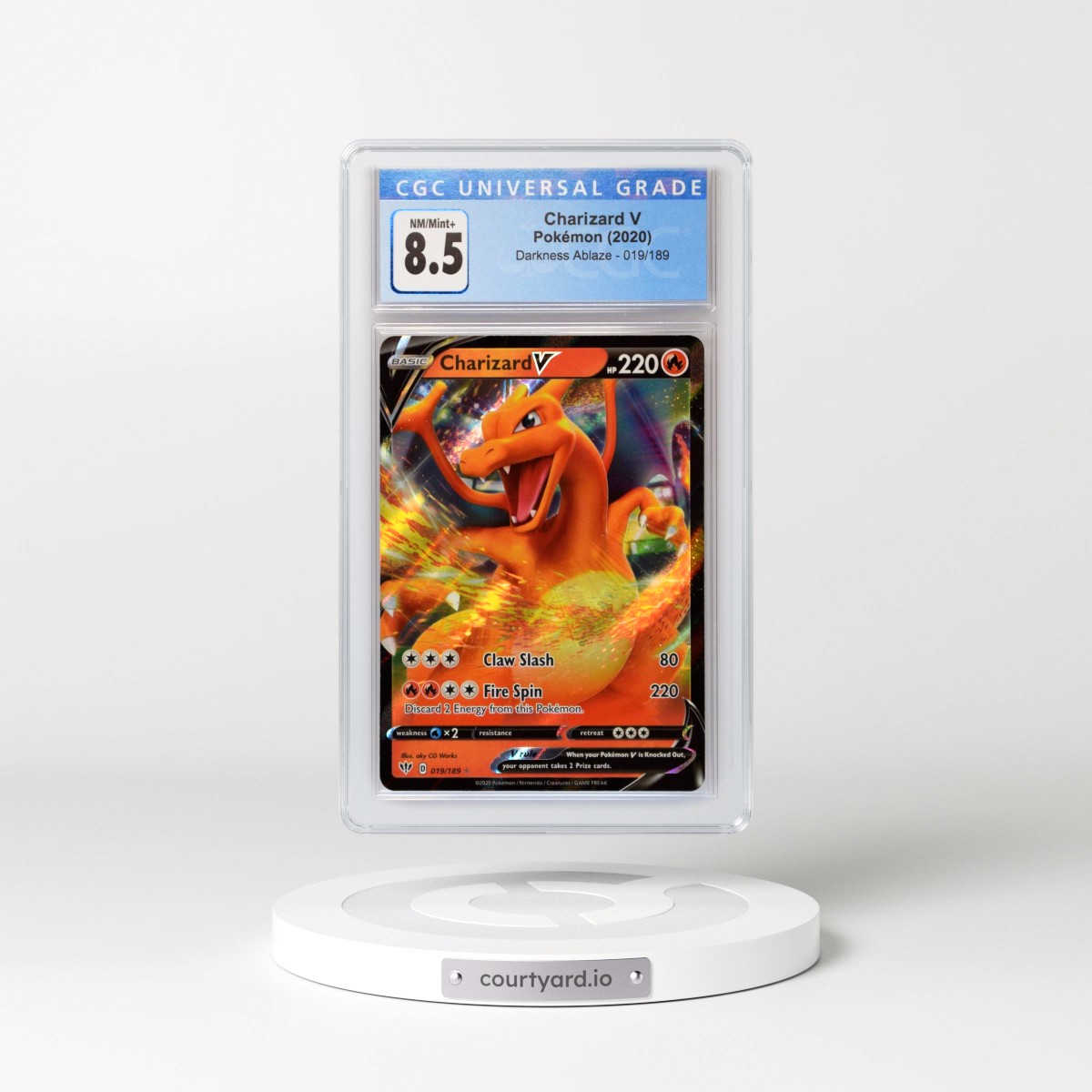 2020 Darkness Ablaze #019/189 Charizard V - Holo (CGC 8.5 NM-MT+)