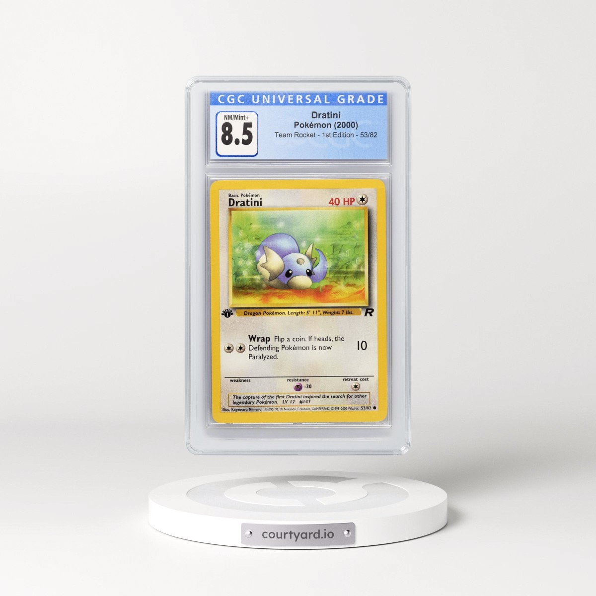 2000 Team Rocket #53/82 Dratini - 1st Edition 1st Edition (CGC 8.5 NM-MT+)