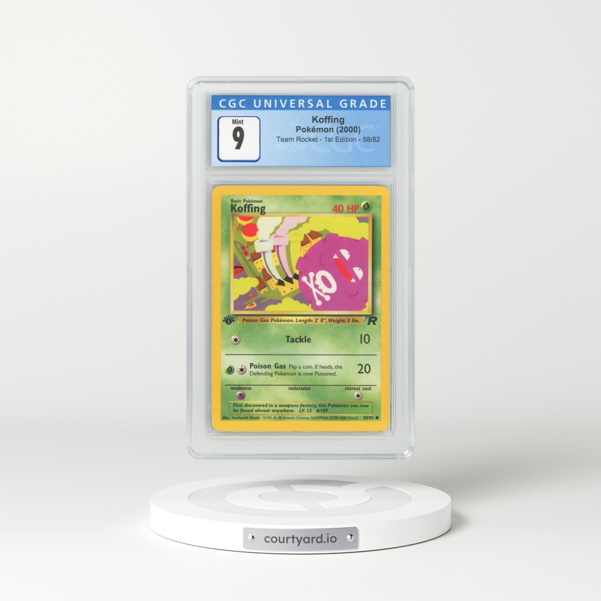 2000 Team Rocket #58/82 Koffing - 1st Edition 1st Edition (CGC 9 MINT)