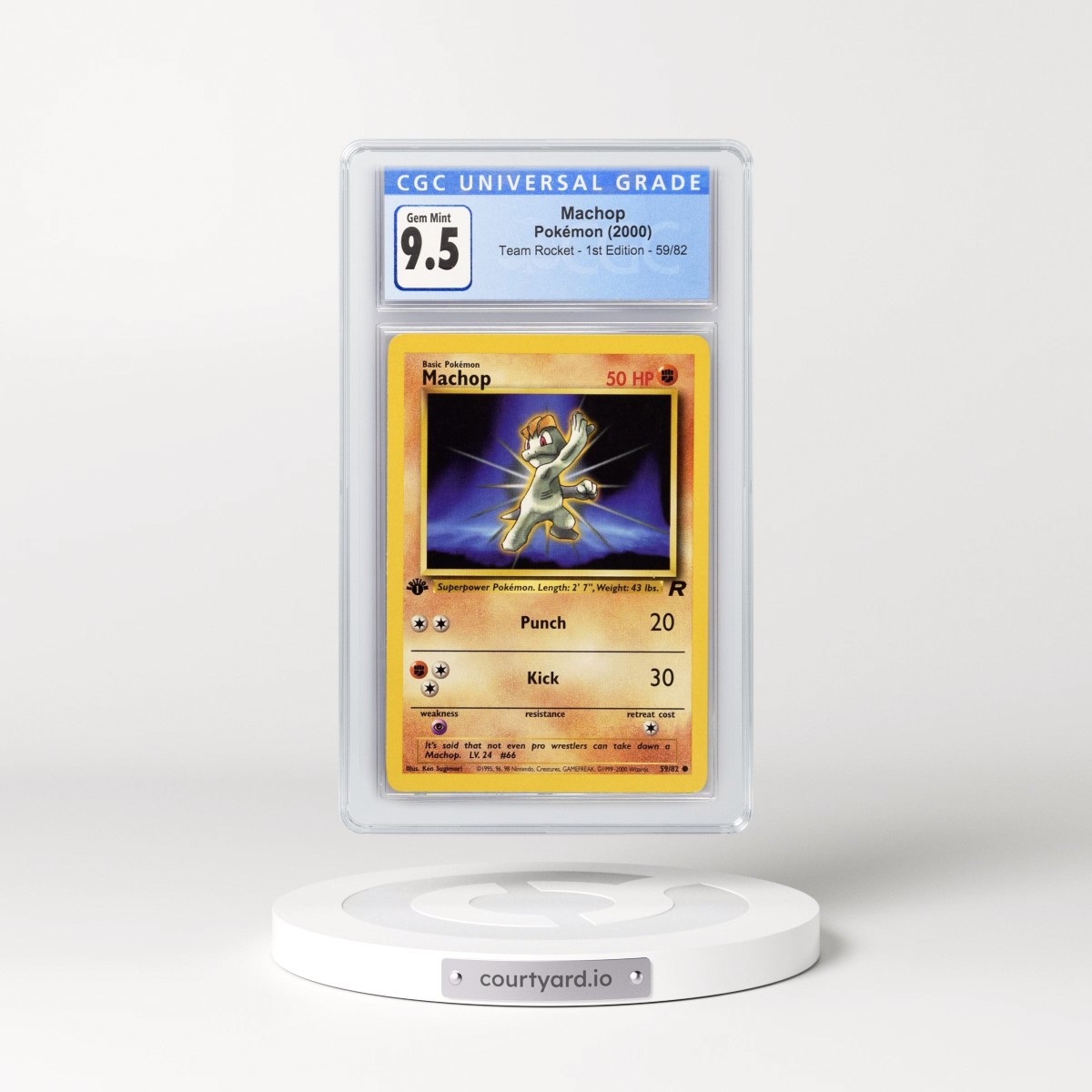 2000 Team Rocket #59/82 Machop - 1st Edition 1st Edition (CGC 10 GEM MINT)