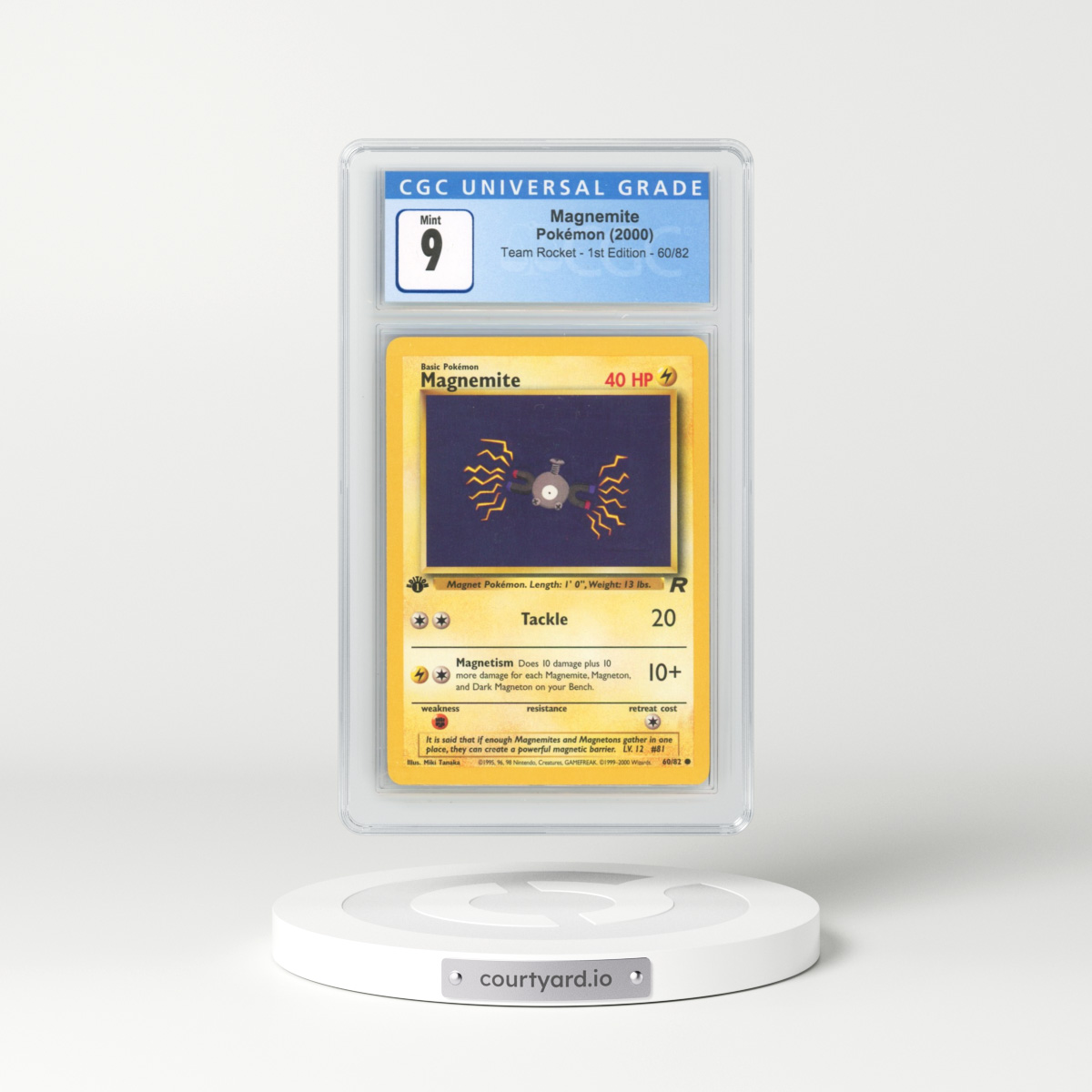 2000 Team Rocket #60/82 Magnemite - 1st Edition 1st Edition (CGC 9 MINT)