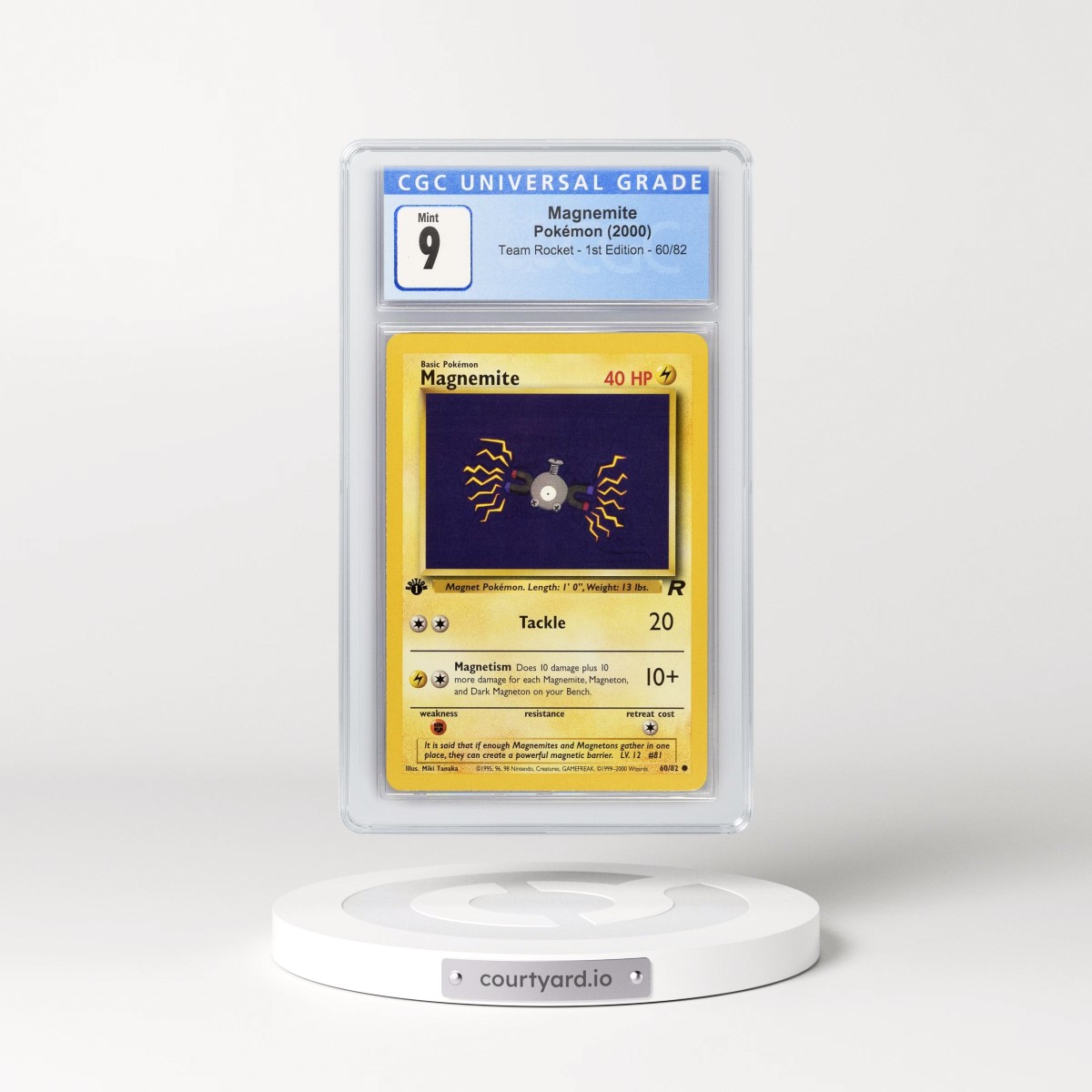 2000 Team Rocket #60/82 Magnemite - 1st Edition 1st Edition (CGC 9 MINT)