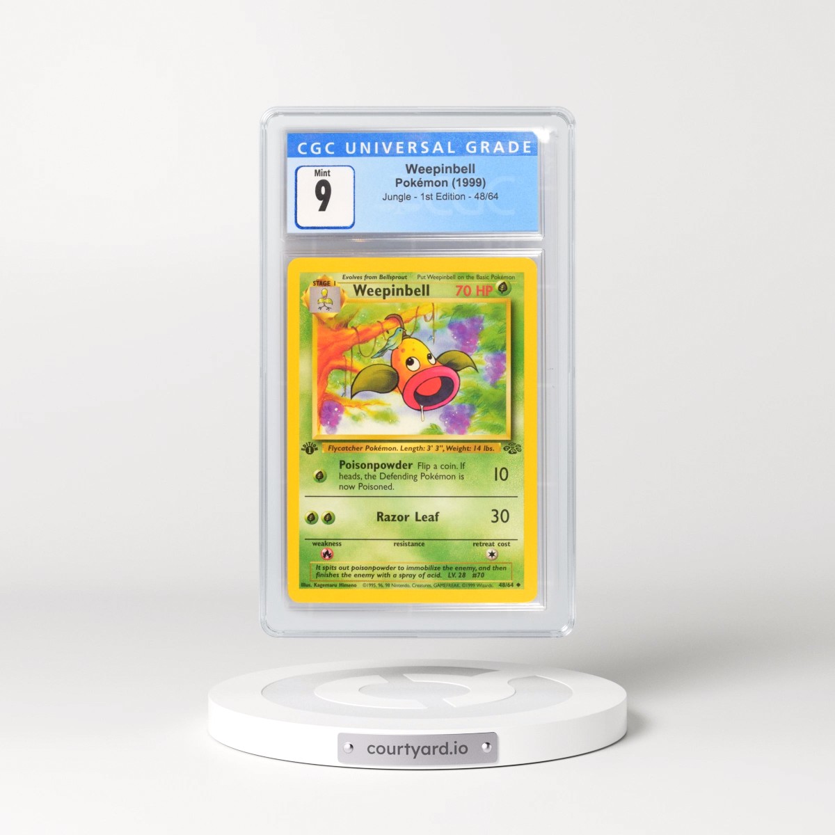 1999 Jungle #48/64 Weepinbell - 1st Edition 1st Edition (CGC 9 MINT)