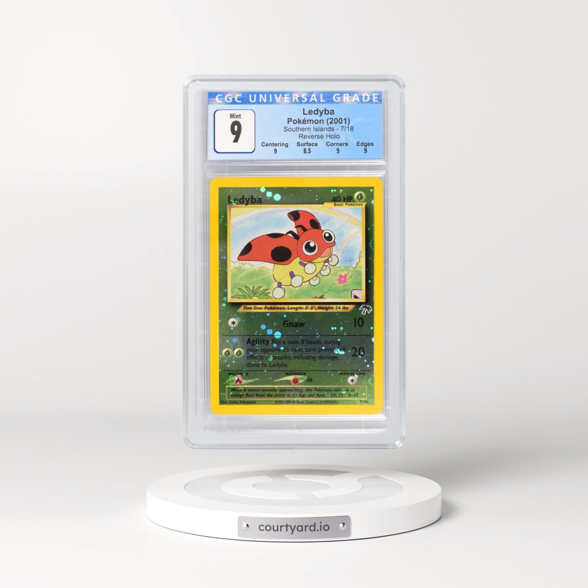2001 Southern Islands #7/18 Ledyba - Reverse Holo (CGC 9 MINT)
