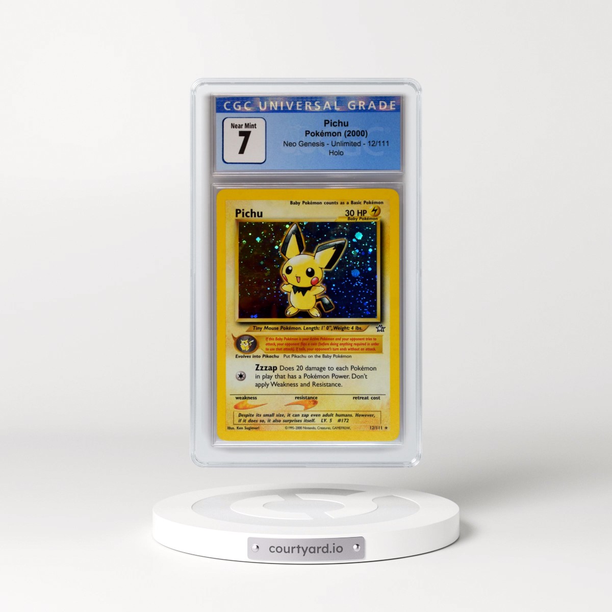 2000 Neo Genesis #12/111 Pichu - Holo (CGC 7 NM)