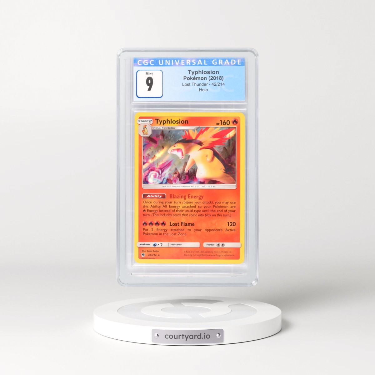 2018 Lost Thunder #42/214 Typhlosion - Holo (CGC 9 MINT)