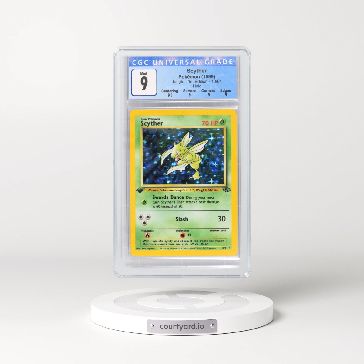 1999 Jungle #10/64 Scyther - 1st Edition Holo (CGC 9 MINT)