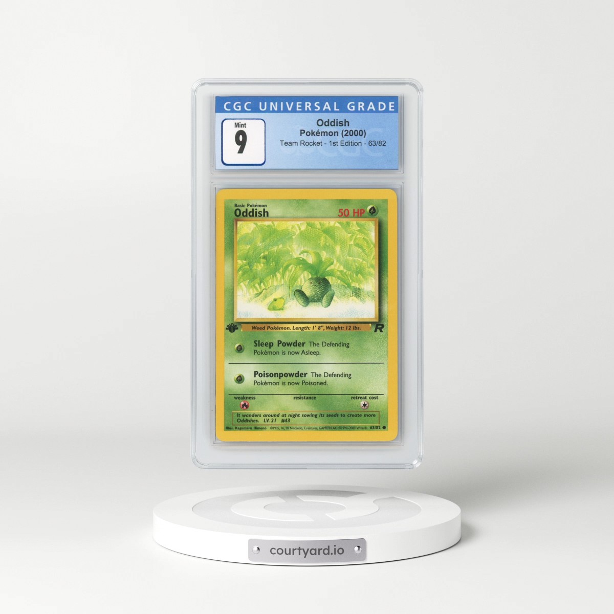 2000 Team Rocket #63/82 Oddish - 1st Edition 1st Edition (CGC 9 MINT)