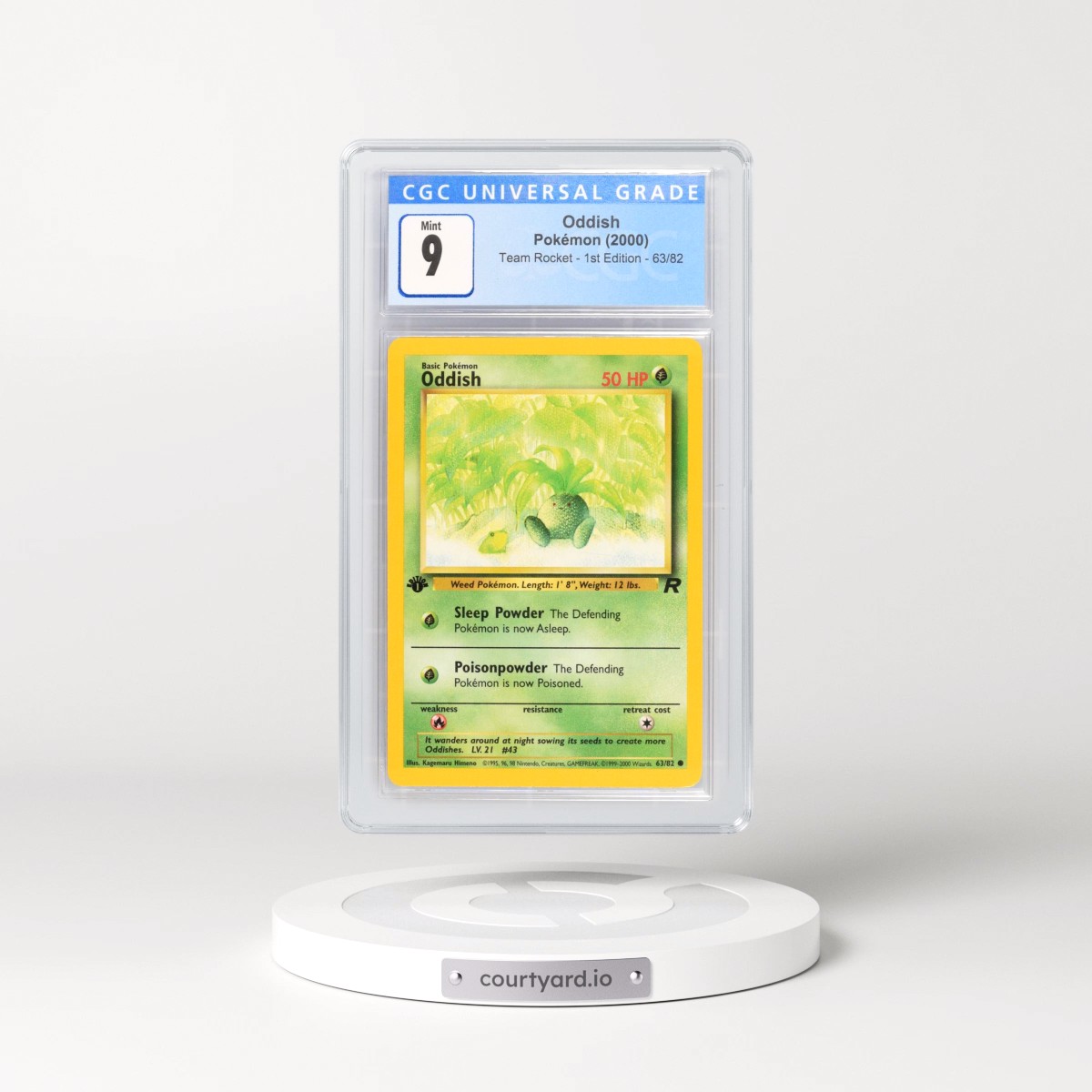 2000 Team Rocket #63/82 Oddish - 1st Edition 1st Edition (CGC 9 MINT)
