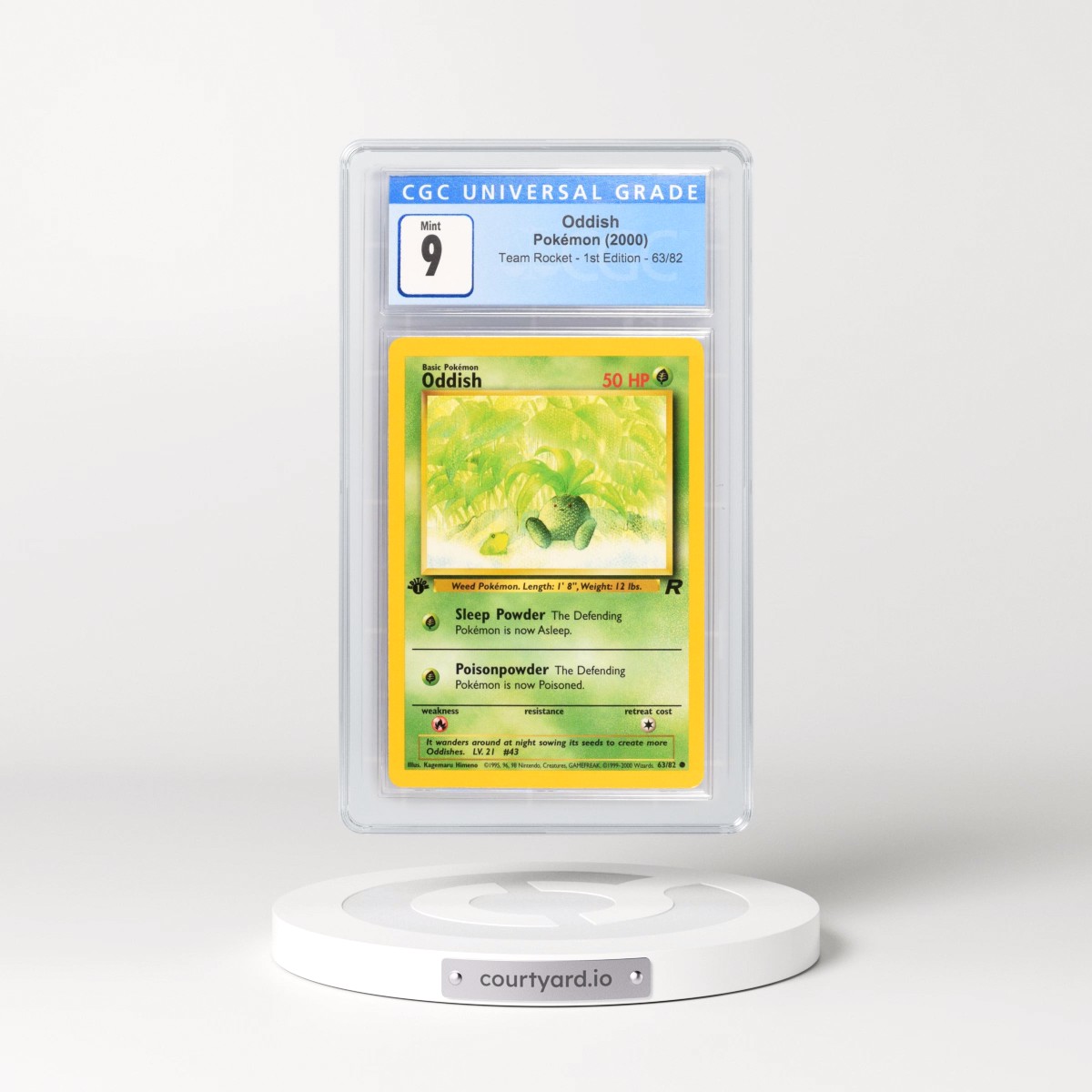 2000 Team Rocket #63/82 Oddish - 1st Edition 1st Edition (CGC 9 MINT)