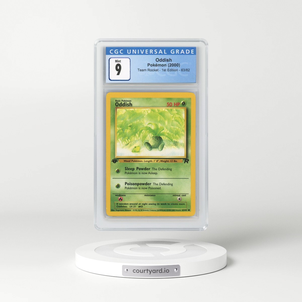 2000 Team Rocket #63/82 Oddish - 1st Edition 1st Edition (CGC 9 MINT)