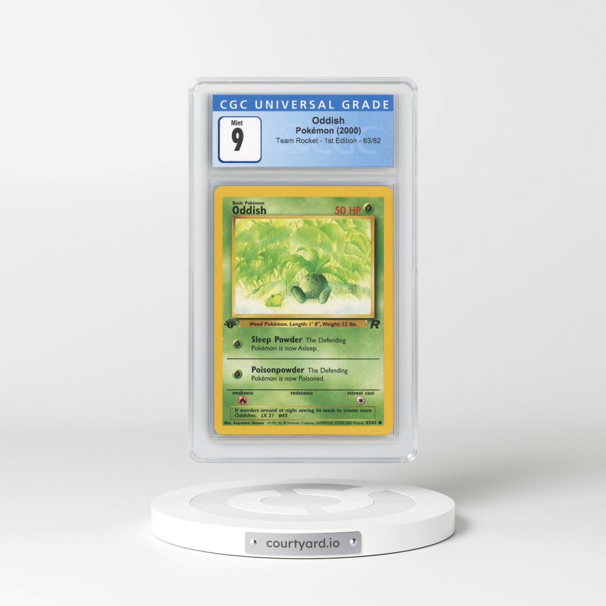 2000 Team Rocket #63/82 Oddish - 1st Edition 1st Edition (CGC 9 MINT)