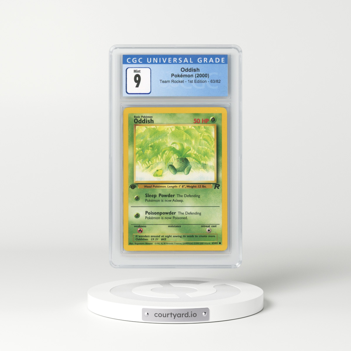 2000 Team Rocket #63/82 Oddish - 1st Edition 1st Edition (CGC 9 MINT)